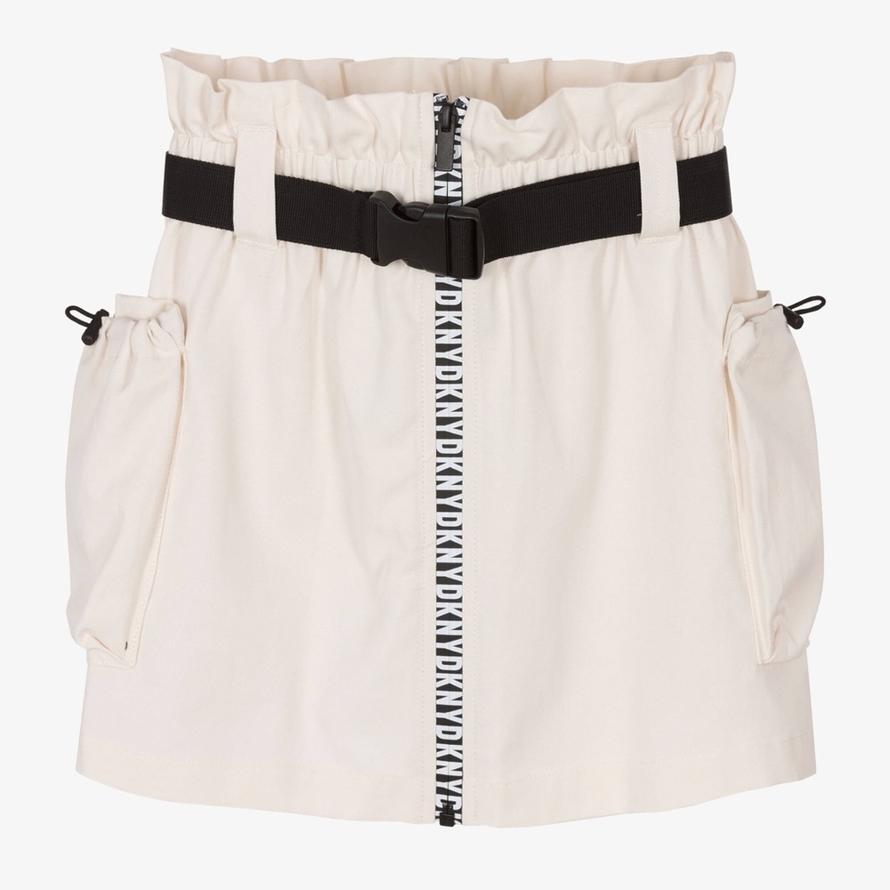 DKNY Cream Skirt with Black Accents